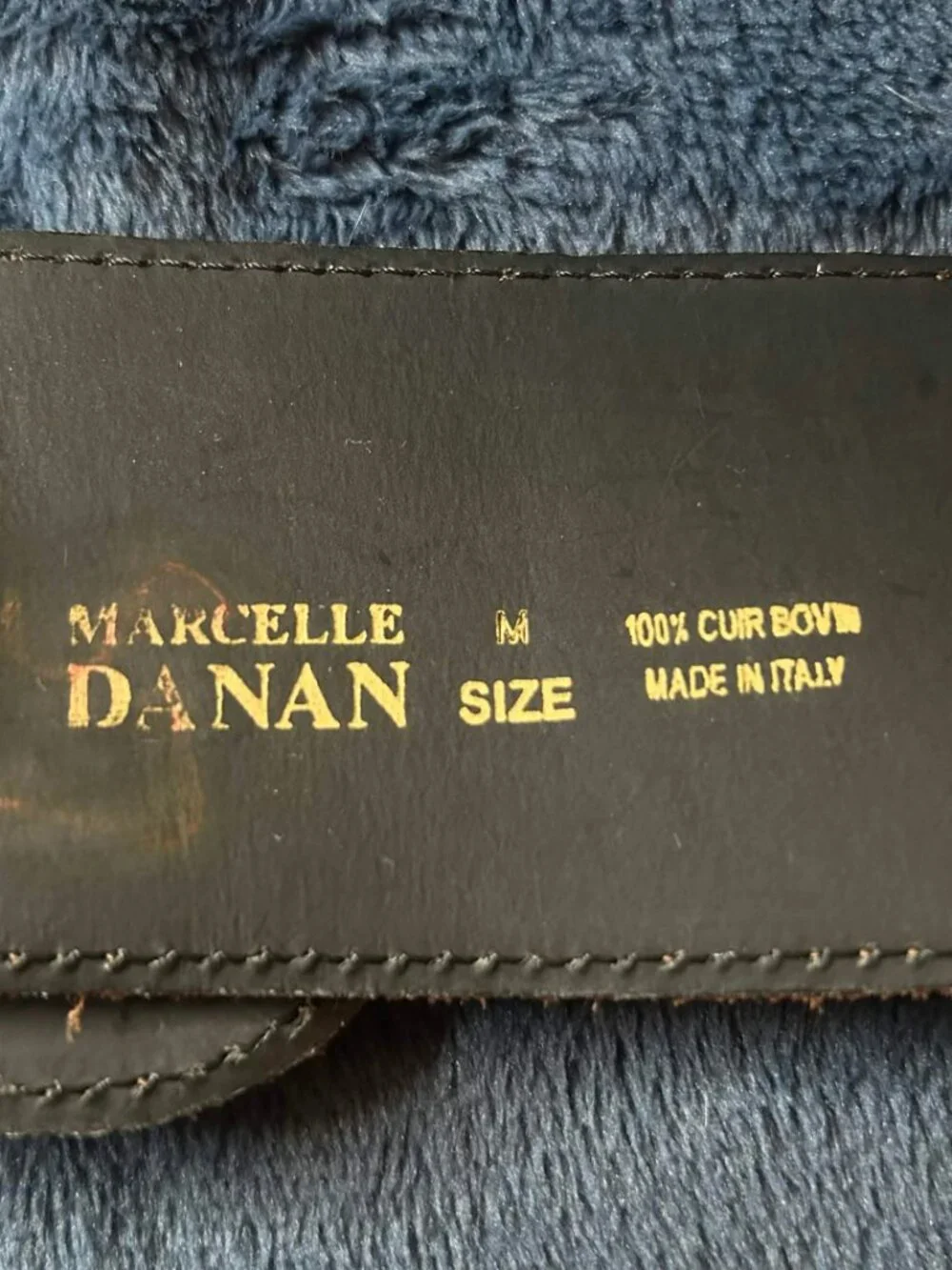 Rare Vintage Marcelle Danan Italy Heavily Embellished Leather Belt & Pouch Set